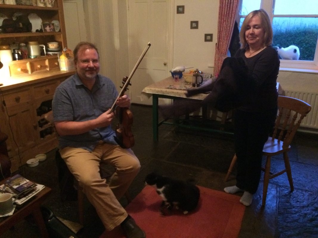 Session by the Range at Burren Fiddle Holidays HQ
